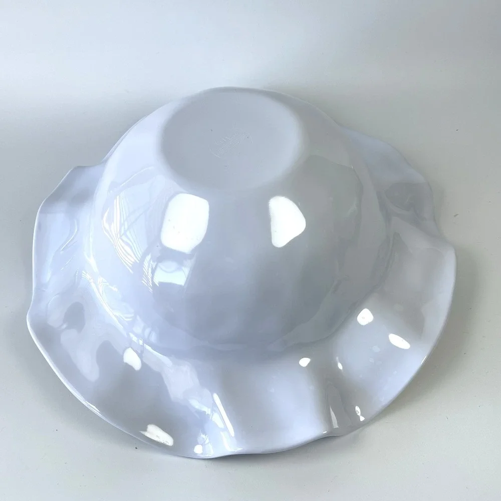 Nicole Miller 100% Melamine Lemon‎ Fruit Scalloped Deep Serving Salad Bowl 15X5